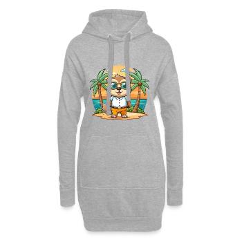 Otter Lustige Cartoon Sommer Strand Sonnenbrille - Hoodie-Kleid - Grau meliert - Vorne
