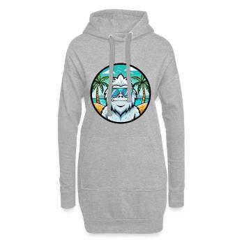 Yeti Lustige Cartoon Sommer Strand Sonnenbrille Aufkleber - Hoodie-Kleid - Grau meliert - Vorne
