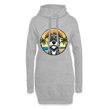 Deutscher Wachtelhund Hunderasse Cartoon Sonnenbrille - Hoodie-Kleid - Grau meliert - Vorne