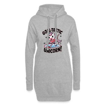 Licorne but-tastique ! - Sweat-shirt à capuche long Femme - gris chiné - Devant