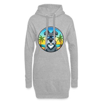 Standard Schnauzer Hunderasse Cartoon Sonnenbrille - Hoodie-Kleid - Grau meliert - Vorne