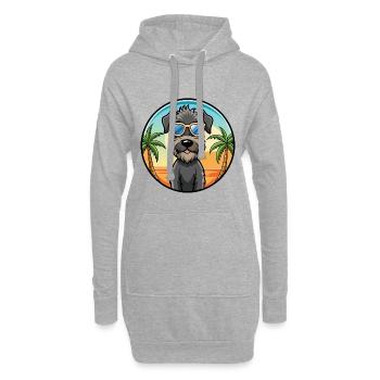 Kerry Blue Terrier Hunderasse Cartoon Sonnenbrille - Hoodie-Kleid - Grau meliert - Vorne