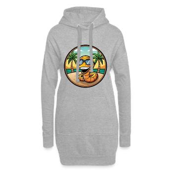 Schlange Lustige Cartoon Sommer Strand Sonnenbrille Cool - Hoodie-Kleid - Grau meliert - Vorne