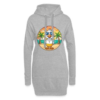 Lunettes de soleil de plage d’été de dessin animé drôle d’oie - Sweat-shirt à capuche long Femme - gris chiné - Devant