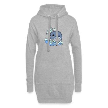 Wal - Hoodie-Kleid - Grau meliert - Vorne