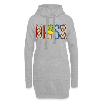Eis - heiß - H EIS S - Hoodie-Kleid - Grau meliert - Vorne