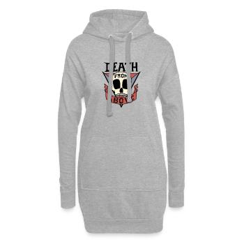 Death from above ! - Pour fond clair ! - Sweat-shirt à capuche long Femme - gris chiné - Devant