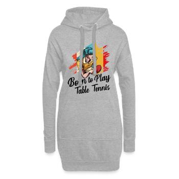 Tischtennis - Hoodie-Kleid - Grau meliert - Vorne