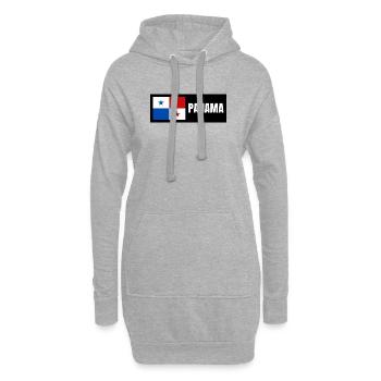 Panama Flagge - Hoodie-Kleid - Grau meliert - Vorne