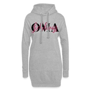 Lieblingsoma Oma - Hoodie-Kleid - Grau meliert - Vorne