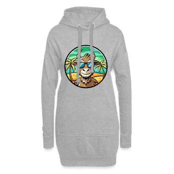 Ziege Lustige Cartoon Sommer Strand Sonnenbrille Aufkleber - Hoodie-Kleid - Grau meliert - Vorne