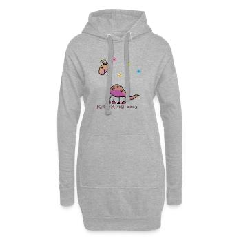 Kindergarten 2023 - Hoodie-Kleid - Grau meliert - Vorne