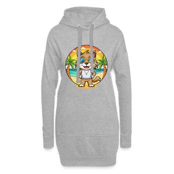 Lynx Lustige Cartoon Sommer Strand Sonnenbrille - Hoodie-Kleid - Grau meliert - Vorne