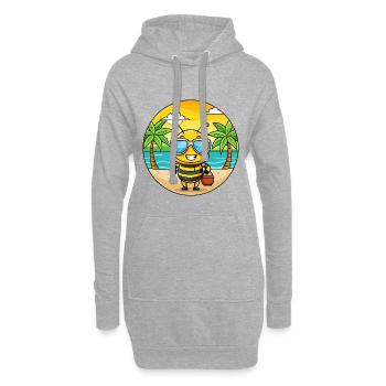 Bee Funny Cartoon Summer Beach Sunglasses - Hoodie Dress - heather grey - Front