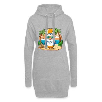 Pinguin Lustige Cartoon Sommer Strand Sonnenbrille - Hoodie-Kleid - Grau meliert - Vorne