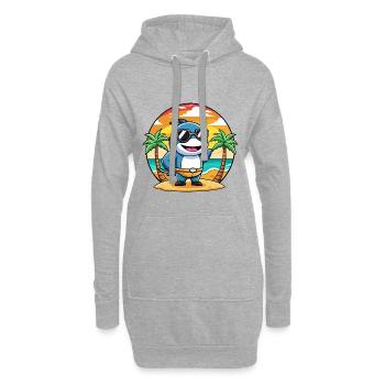 Lunettes de soleil de plage d’été de dessin animé drôle d’Orca - Sweat-shirt à capuche long Femme - gris chiné - Devant