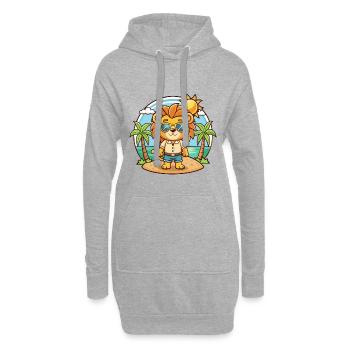 Lunettes de soleil de plage d’été Lion Funny Cartoon - Sweat-shirt à capuche long Femme - gris chiné - Devant