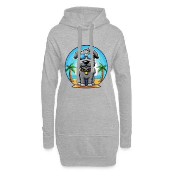 Kerry Blue Terrier Hunderasse Cartoon Sonnenbrille - Hoodie-Kleid - Grau meliert - Vorne