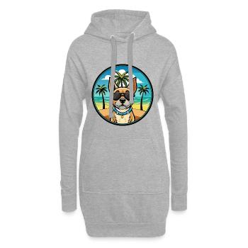 Braque Du Bourbonnais Hunderasse Cartoon Sonnenbrille - Hoodie-Kleid - Grau meliert - Vorne