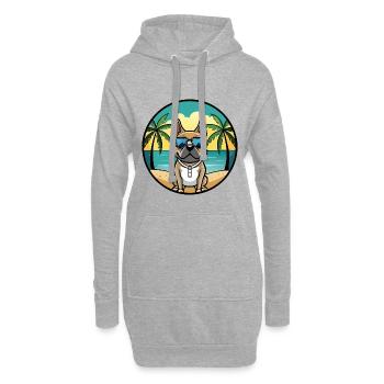 Braque Du Bourbonnais Hunderasse Cartoon Sonnenbrille - Hoodie-Kleid - Grau meliert - Vorne
