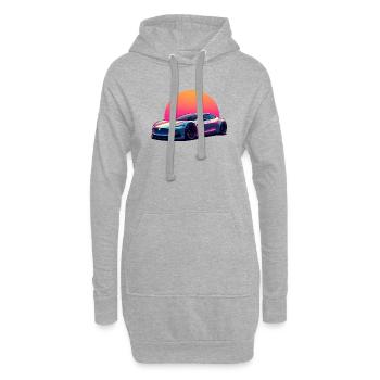 Elektrische Welle - Hoodie-Kleid - Grau meliert - Vorne