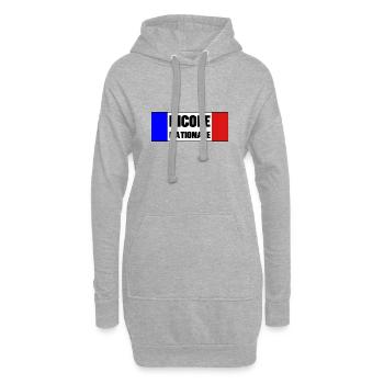 Picole Nationale - Sweat-shirt à capuche long Femme - gris chiné - Devant