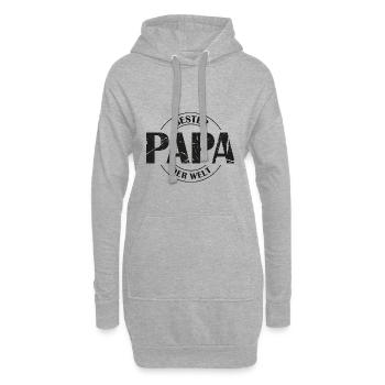 Bester Papa der Welt - Hoodie-Kleid - Grau meliert - Vorne