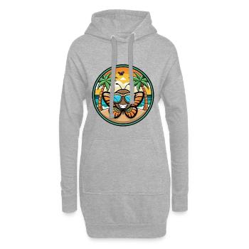 Schmetterling Lustige Cartoon Sommer Strand Sonnenbrille - Hoodie-Kleid - Grau meliert - Vorne
