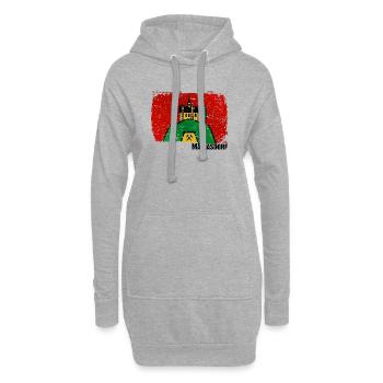 le bourg de Mariasdorf dans le sud du Burgenland - Sweat-shirt à capuche long Femme - gris chiné - Devant
