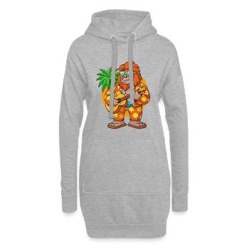 Lustige Bigfoot Cartoon Sommer Strand Sonnenbrille - Hoodie-Kleid - Grau meliert - Vorne