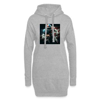 Patriotic American Football - Hoodie Dress - heather grey - Front