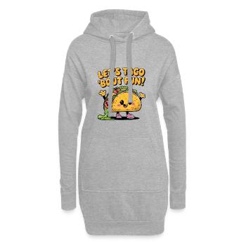 Let's Taco 'Bout Fun! - Hoodie-Kleid - Grau meliert - Vorne