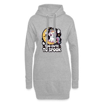 Trop mignon pour effrayer - Sweat-shirt à capuche long Femme - gris chiné - Devant