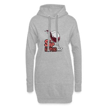 Sip Happens - Hoodie Dress - heather grey - Front