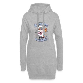 Baking Magic! - Hoodie Dress - heather grey - Front