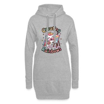 Erstellen von Regenbögen - Hoodie-Kleid - Grau meliert - Vorne