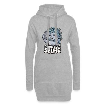 Stone Cold Selfie - Hoodie Dress - heather grey - Front