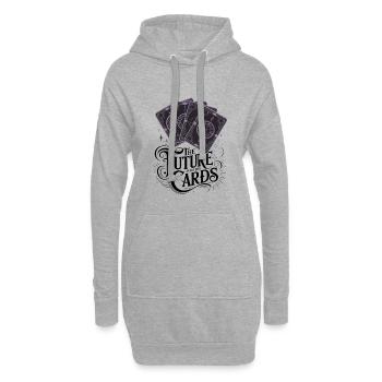 The Future Is In The Cards - Hoodie Dress - heather grey - Front