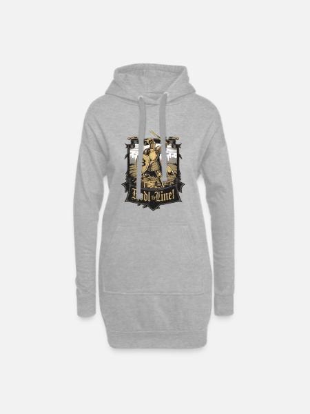 Hodl The Line! - Hoodie Dress - heather grey