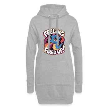 Se sentir enflammé - Sweat-shirt à capuche long Femme - gris chiné - Devant
