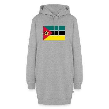Mosambik - Hoodie-Kleid - Grau meliert - Vorne - AI Model Female 172 light (172cm)
