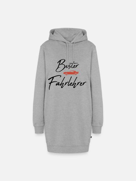 Bester Fahrlehrer - Hoodie-Kleid - Grau meliert