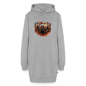Gamer Sieger Gewinner Pro Gamer Motiv - Hoodie-Kleid - Grau meliert - Vorne - AI Model Female 172 light (172cm)