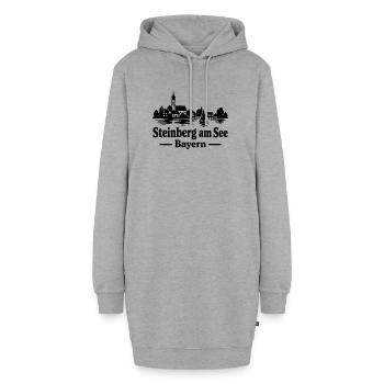 Steinberg See Silhouette Bayern - Hoodie-Kleid - Grau meliert - Vorne - AI Model Female 172 light (172cm)