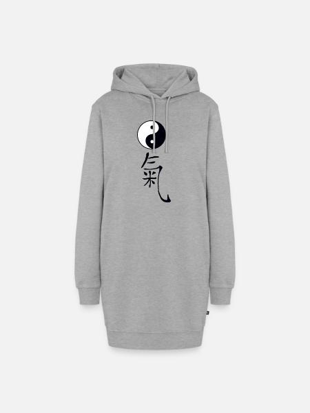 tao qi - Hoodie-Kleid - Grau meliert