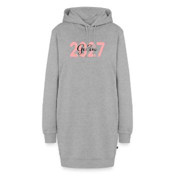 Türkische Braut Gelin 2027 - Hoodie-Kleid - Grau meliert - Vorne - AI Model Female 172 light (172cm)