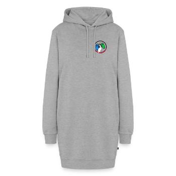 King 0f Geek - Hoodie-Kleid - Grau meliert - Vorne - AI Model Female 172 light (172cm)