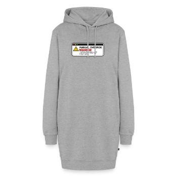 Manual Override  - Hoodie-Kleid - Grau meliert - Vorne - AI Model Female 172 light (172cm)