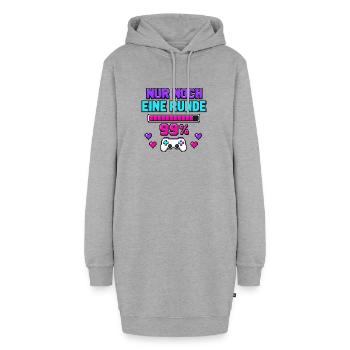 Gaming Lover - Hoodie-Kleid - Grau meliert - Vorne - AI Model Female 172 light (172cm)