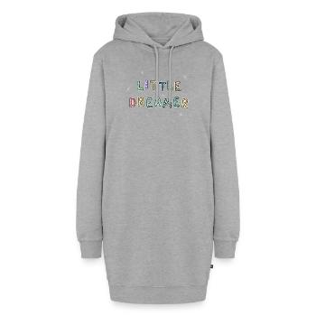 Kleiner Träumer - Hoodie-Kleid - Grau meliert - Vorne - AI Model Female 172 light (172cm)